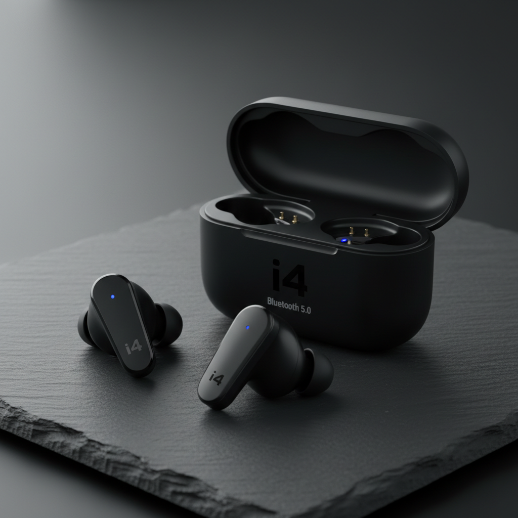 i4 Wireless Bluetooth 5.0 TWS Sport Earbuds HD Mic Touch Control