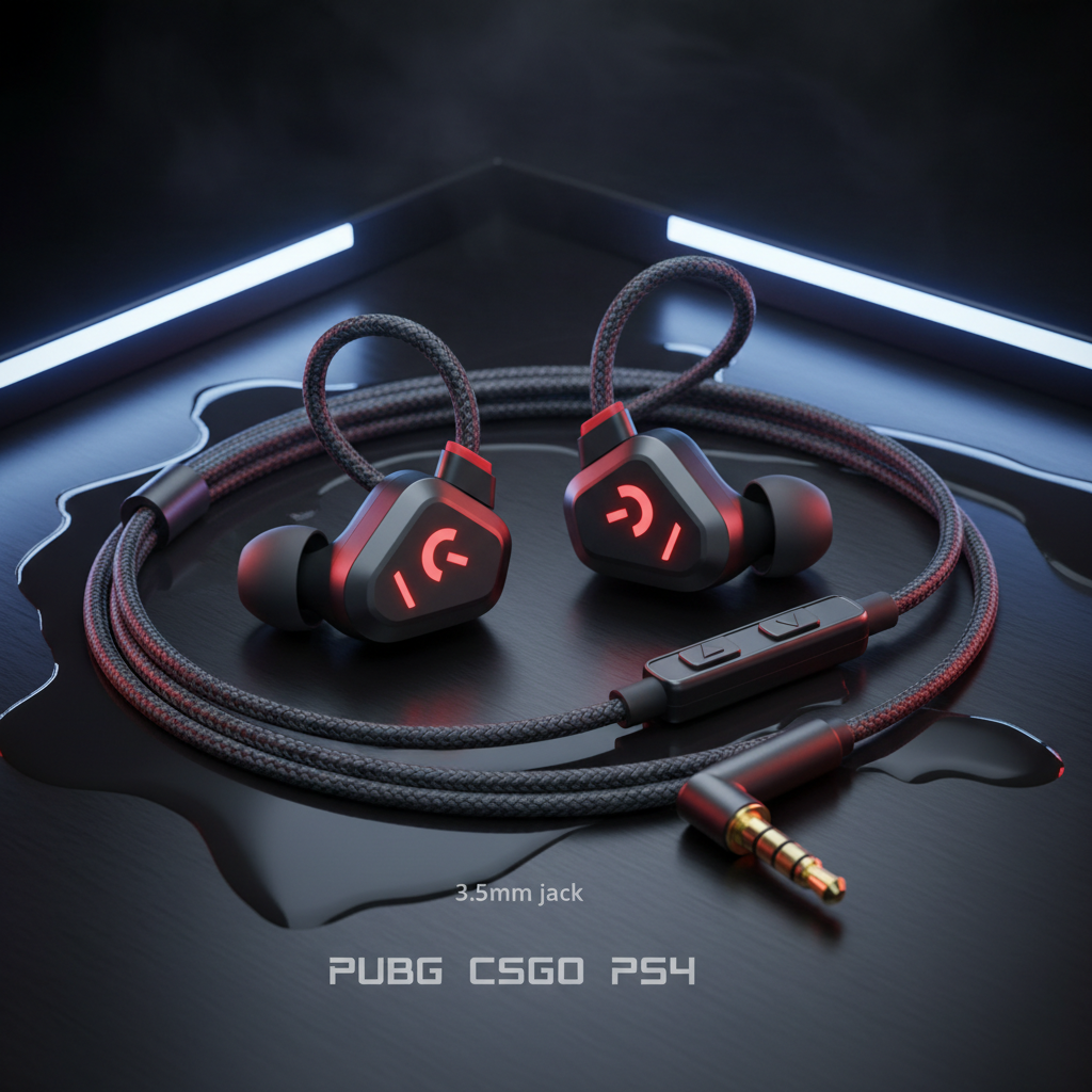 Urban Techy Wired Gaming Earbuds with Mic for PUBG CSGO PS4