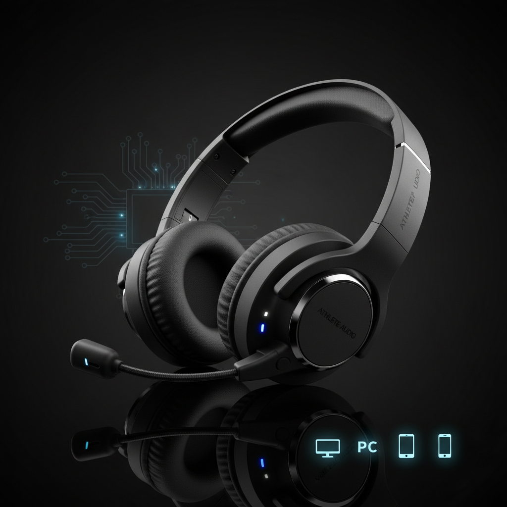 Urban Techy Wireless Bluetooth Stereo Headset Sports Overhead with Mic for TV PC Tablet