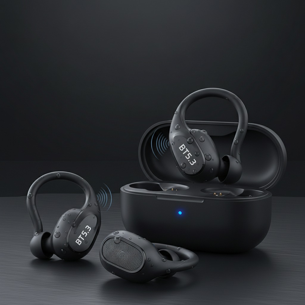 Urban Techy BT5.3 Ear Hook HiFi Waterproof Noise Reduction Earbuds for Xiaomi Android