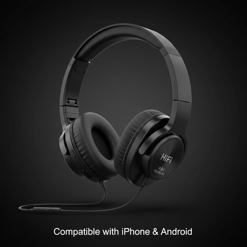 Urban Techy HiFi Bluetooth Headphones FM Radio SD Card Mic for Xiaomi iPhone Samsung